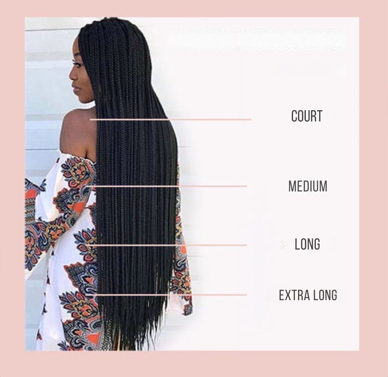 Guide longueur : court, médium, long, extra long